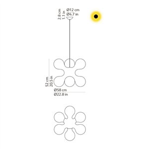 Lámpara suspensión Atomium Kundalini