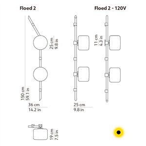Lámpara de techo Floed 2 Kundalini