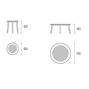 Mesa auxiliar Cannage Fiam