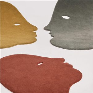 Alfombra Talk Talk S Mustard/Brick