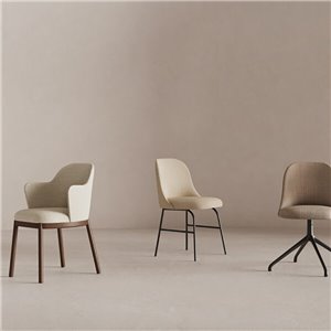 Sillón Aleta base madera Viccarbe