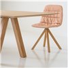 Silla Maarten tapizada base giratoria madera Viccarbe