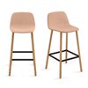 Taburete Maarten tapizado base cuatro patas madera Viccarbe