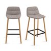 Taburete Maarten tapizado base cuatro patas madera Viccarbe