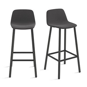 Taburete Maarten tapizado base cuatro patas madera Viccarbe