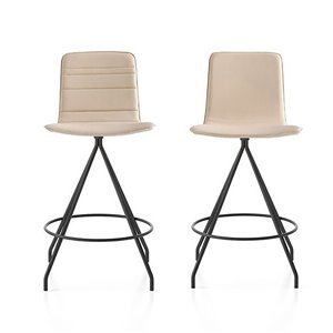 Taburete Klip tapizado giratorio Viccarbe