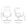Butaca Noha Lounge executive brazos tapizados Viccarbe