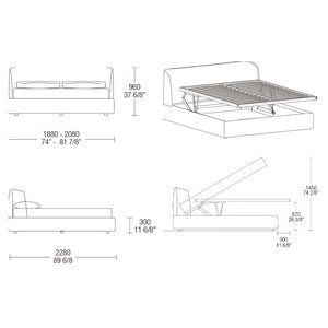 Cama elevable Virgin MisuraEmme
