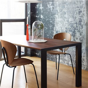 Silla Globus Madera Nogal Stua - Negro