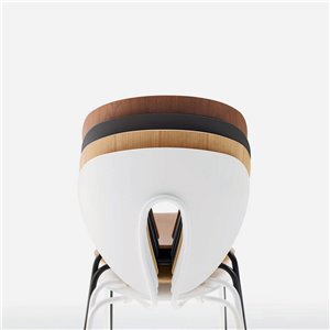Silla Globus Madera Nogal Stua - Negro