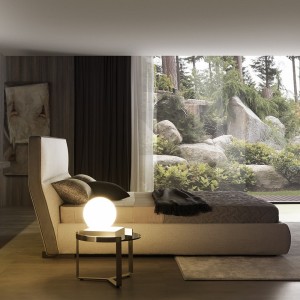 Cama fija Cosy de Misura Emme. Muebles modernos de diseño.