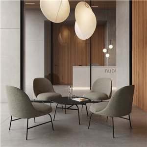 Butaca Aleta Lounge base metálica Viccarbe