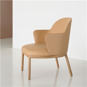 Butaca Aleta Lounge base madera Viccarbe