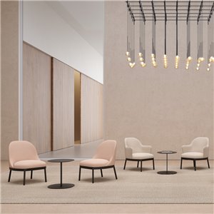 Butaca Aleta Lounge base madera Viccarbe