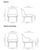 Butaca Aleta Lounge base madera Viccarbe