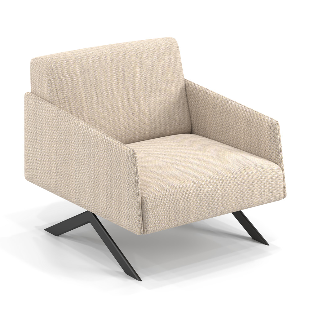 Butaca Sistema Legs brazo tapizado Viccarbe