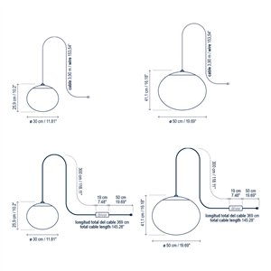Lámpara suspensión Elipse S/30/H Outdoor Bover