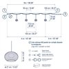 Lámpara suspensión Garota Catenary S/27/4L Bover