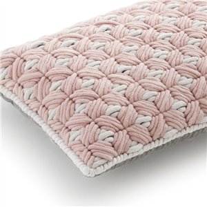 Cojín Silai rectangular Rose-light grey GAN