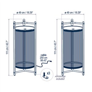 Lámpara pie Kando P/111 Outdoor Bover