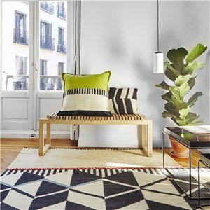 Cojín Rustic Chic Geo Black & White 70x40 GAN