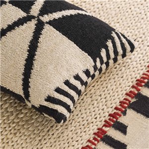 Cojín Rustic Chic Geo Black & White 70x40 GAN