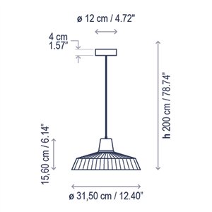 Lámpara suspensión Marietta S/32 Outdoor Bover