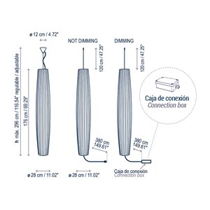 Lámpara suspensión Maxi S/01 Outdoor Bover