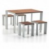 Mesa Deneb: Aluminio Blanco