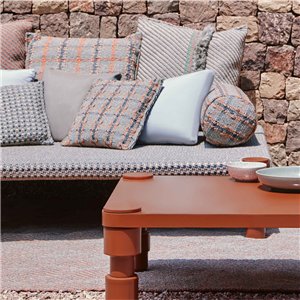Rulo Small Garden Layers Checks terracotta GAN