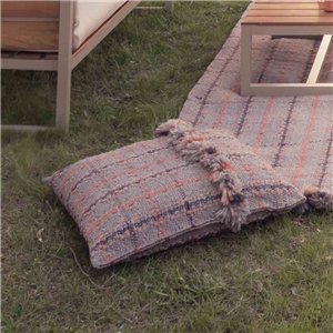 Cojín Big Garden Layers Tartan terracotta GAN