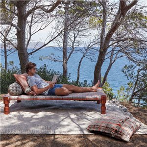 Cojín Big Garden Layers Tartan terracotta GAN
