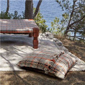 Cojín Big Garden Layers Tartan terracotta GAN