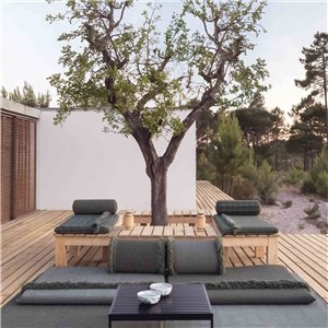 Colchoneta Small Garden Layers Checks green GAN