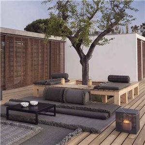 Colchoneta Small Garden Layers Checks green GAN