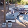Colchoneta Small Garden Layers Checks blue GAN