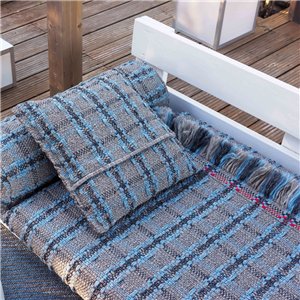 Colchoneta Small Garden Layers Checks blue GAN