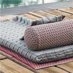 Colchoneta Small Garden Layers Checks blue GAN