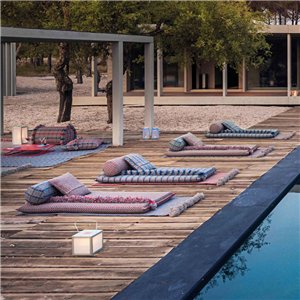 Colchoneta Small Garden Layers Checks blue GAN