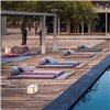 Colchoneta Small Garden Layers Checks blue GAN