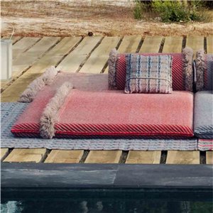 Colchoneta Big Garden Layers Diagonal almond-red GAN