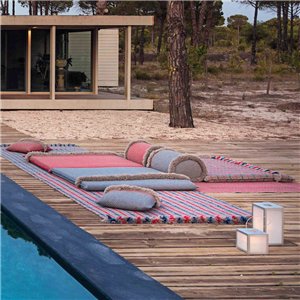 Colchoneta Big Garden Layers Tartan blue GAN