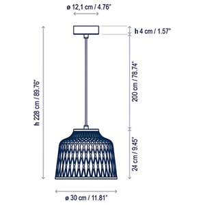 Lámpara suspensión Soft S/30 Outdoor Bover