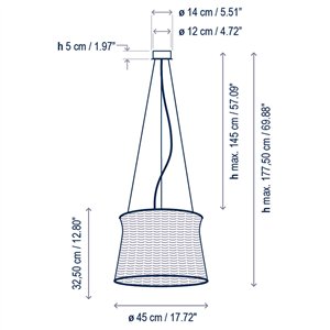 Lámpara suspensión Syra 45 Outdoor Bover
