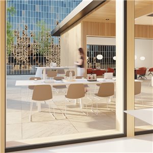 Mesa Trestle doble Outdoor Viccarbe