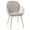 Silla Piña Tapizada Madera Magis