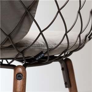 Silla Piña Tapizada Madera Magis