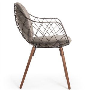 Silla Piña Tapizada Madera Magis