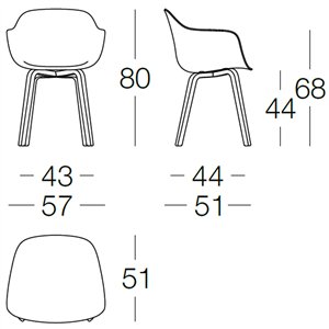 Sillón Substance Polipropileno Madera Magis