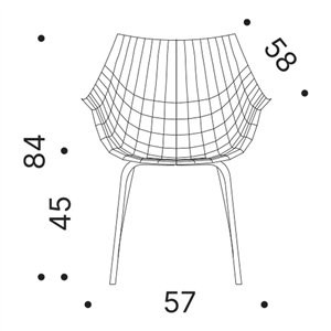 Silla Meridiana 4 Patas Acero Driade
